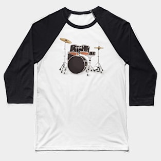 DRUM MUSIC Digital Art Baseball T-Shirt